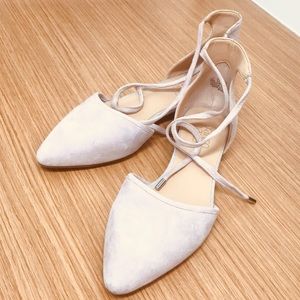 Pink Franco Sarto Flats with an ankle tie; 7.5M